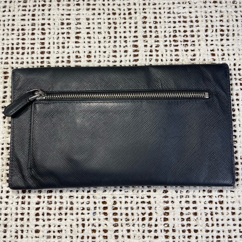 Prada Vitello Move Envelope Wallet in Black Saffiano Leather - Picture 10 of 16